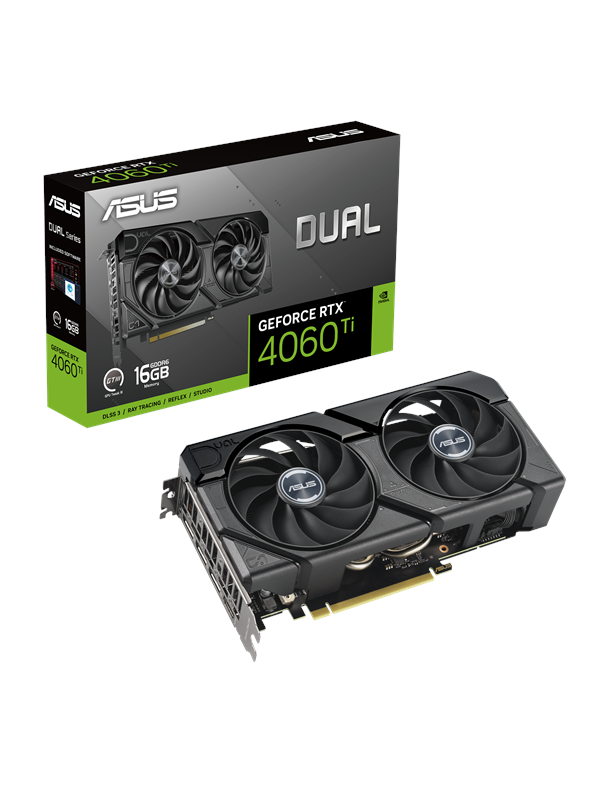 ASUS GeForce RTX 4060 Ti DUAL EVO - 16GB GDDR6 RAM - Grafikkort