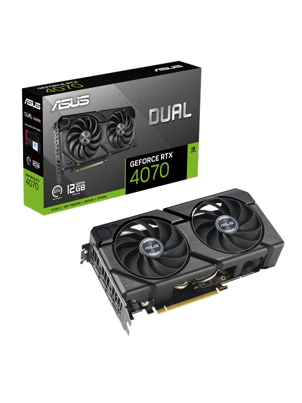 ASUS GeForce RTX 4070 DUAL EVO D6 - 12GB GDDR6 RAM - Grafikkort