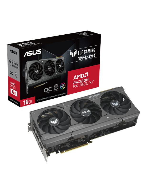 ASUS Radeon RX 7600 XT TUF OC - 16GB GDDR6 RAM - Grafikkort