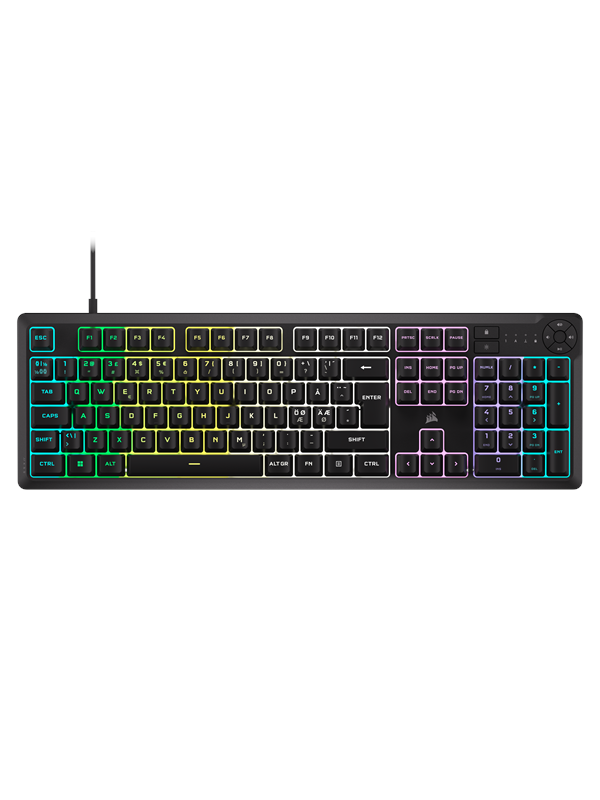 Corsair K55 CORE RGB - Gaming Tastatur - Nordisk - Sort