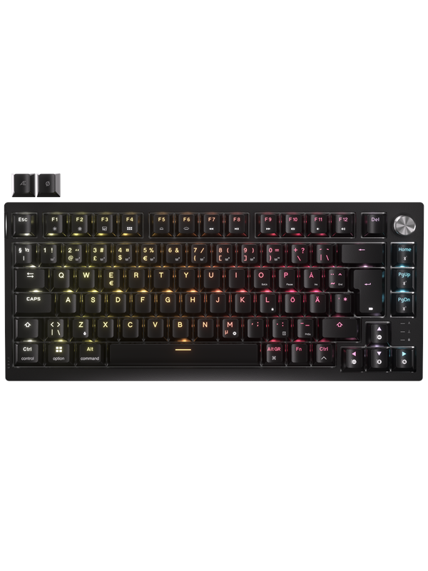 Corsair K65 Plus Wireless 75% - MLX Fusion - Gaming Tastatur - Uden Numpad - Nordisk - Sort