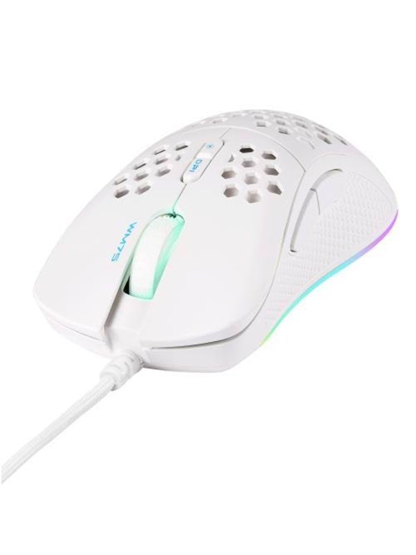 Deltaco GAM-108-W mouse - Gaming Mus - 7 knapper - Hvid med RGB-LED lys