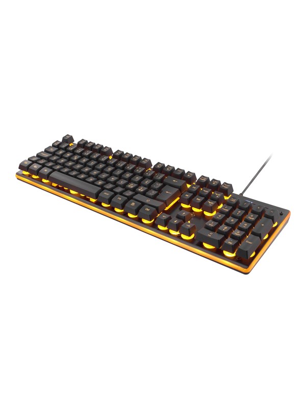 Deltaco GAMING GAM-021 - keyboard - Nordic - black/orange - Tastatur - Nordisk - Sort