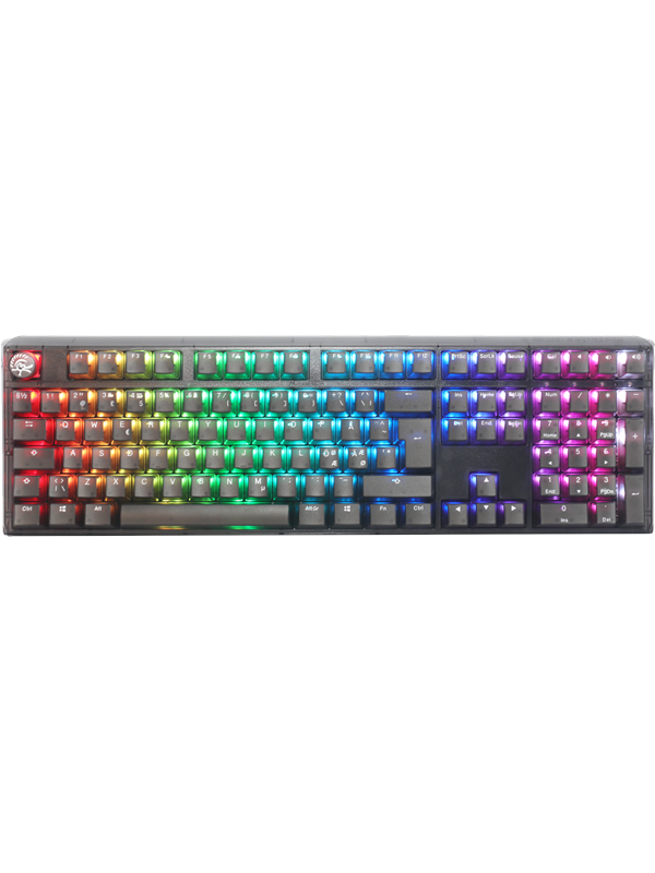 Ducky One 3 - Aura Black Nordic - Fullsize - Cherry Blue - RGB - ND - Gaming Tastatur - Nordisk - Sort