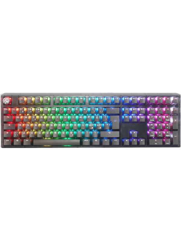 Ducky One 3 - Aura Black Nordic - Fullsize - Cherry Red - RGB - ND - Gaming Tastatur - Nordisk - Sort