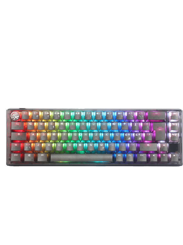 Ducky One 3 - Aura Black Nordic - SF 65% - Cherry Brown - RGB - ND - Gaming Tastatur - Nordisk - Sort