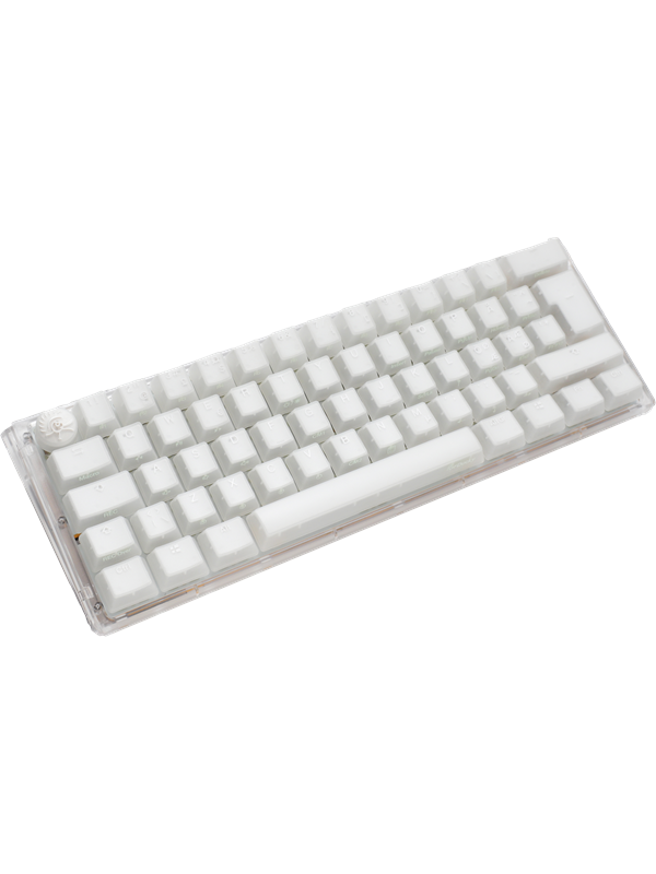 Ducky One 3 - Aura White Nordic - Mini 60% - Cherry Silent Red - RGB - ND - Gaming Tastatur - Nordisk - Hvid