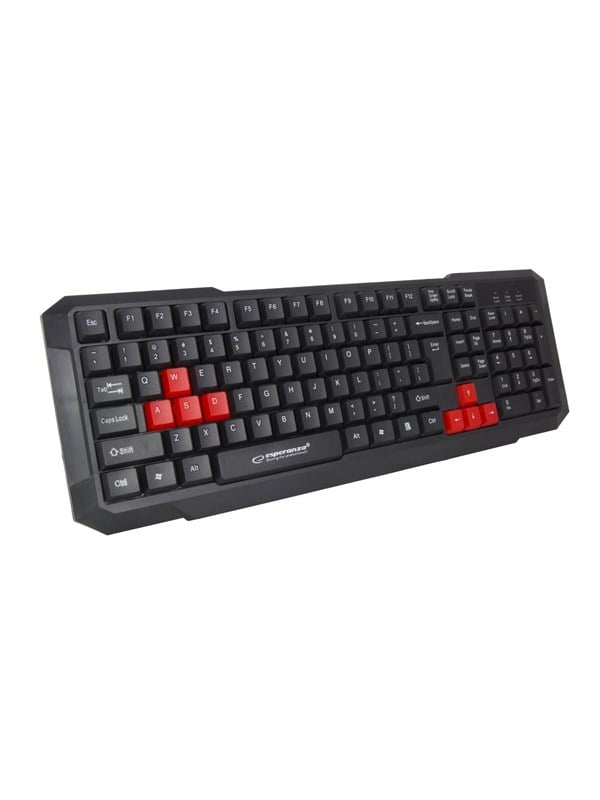 Esperanza WIRED GAMING USB KEYBOARD ASPIS RED - Gaming Tastatur - Sort