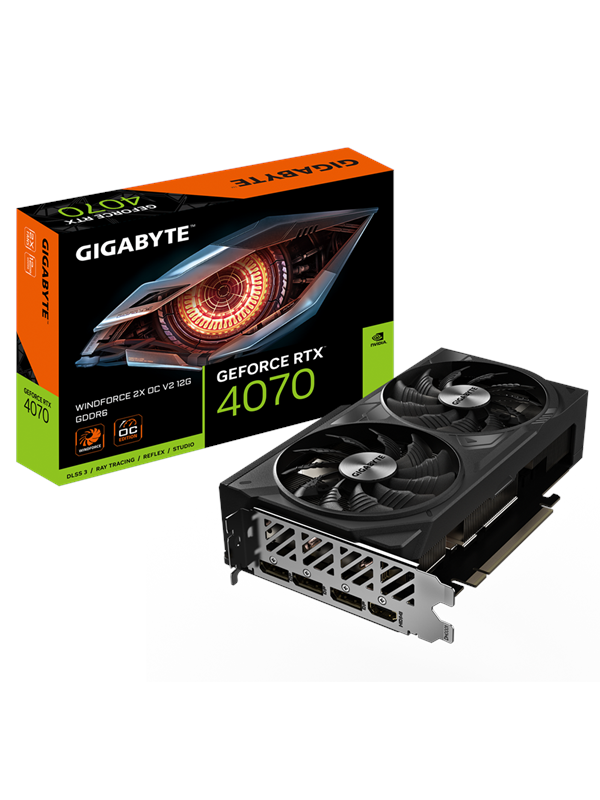 GIGABYTE GeForce RTX 4070 SUPER WindForce 2 V2 OC - 12GB GDDR6 RAM - Grafikkort