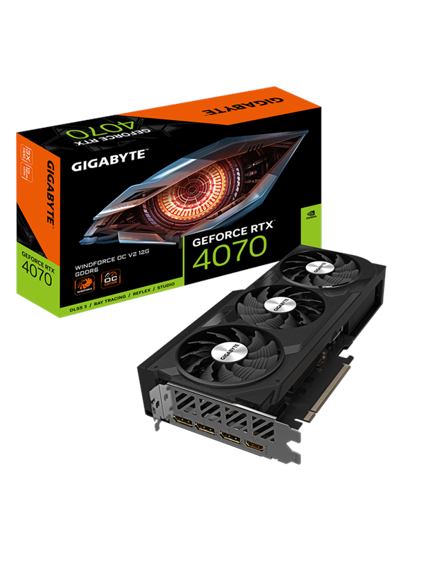 GIGABYTE GeForce RTX 4070 SUPER WindForce 3 V2 OC - 12GB GDDR6 RAM - Grafikkort