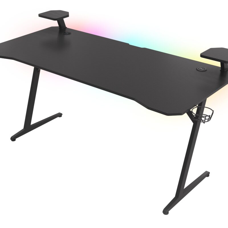 Genesis Holm 510 RGB Skrivebord Stålramme Sort Gaming