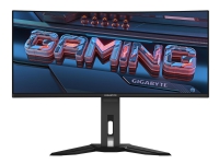 Gigabyte MO34WQC - OLED-monitor - gaming - kurvet - 34 - 3440 x 1440 WQHD @ 175 Hz - 1000 cd/m² - 1500000:1 - DisplayHDR 400 True Black - 0.03 ms - 2xHDMI, DisplayPort, USB-C - højtalere