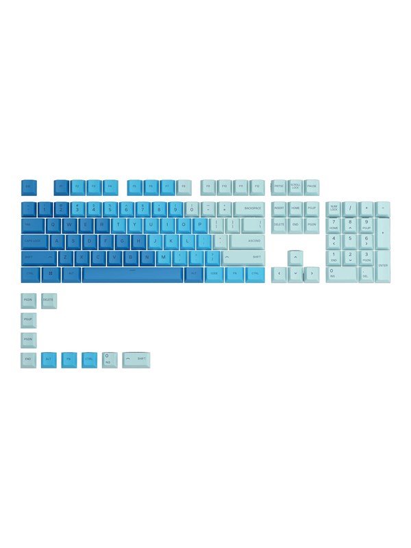 Glorious GPBT Keycaps - Ocean Blue - 115 PBT keycaps - US (ANSI) - Keycaps - Amerikansk engelsk - Blå