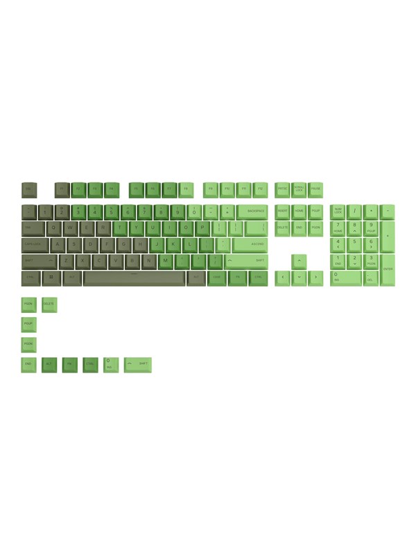 Glorious GPBT Keycaps - Olive Green - 115 PBT keycaps - US (ANSI) - Keycaps - Amerikansk engelsk - Grøn