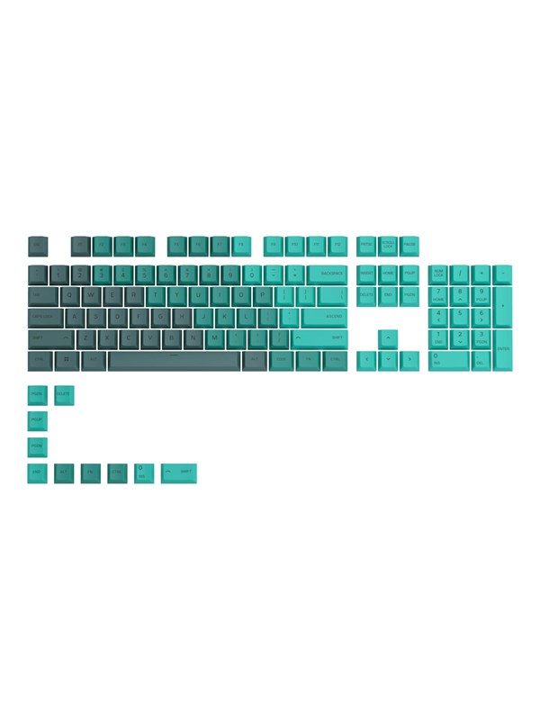 Glorious GPBT Keycaps - Rain Forest Green - 115 PBT keycaps - US (ANSI) - Keycaps - Amerikansk engelsk - Grøn