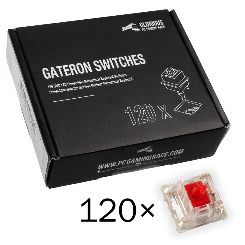 Glorious Gateron Rød Switches (120 stk)