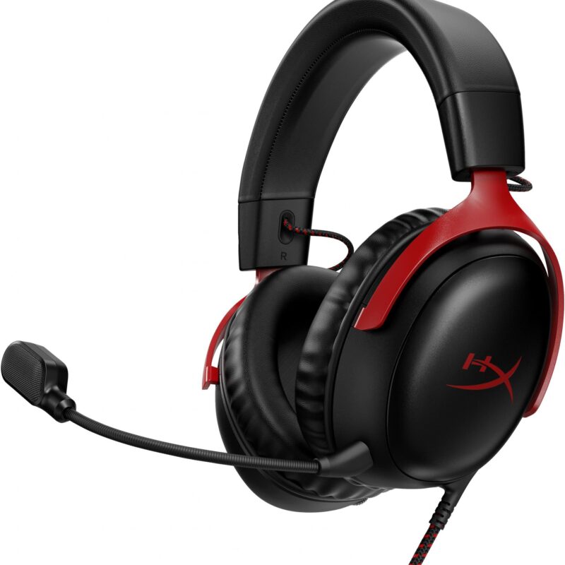 HyperX Cloud 3 Kabling Headset Sort Rød