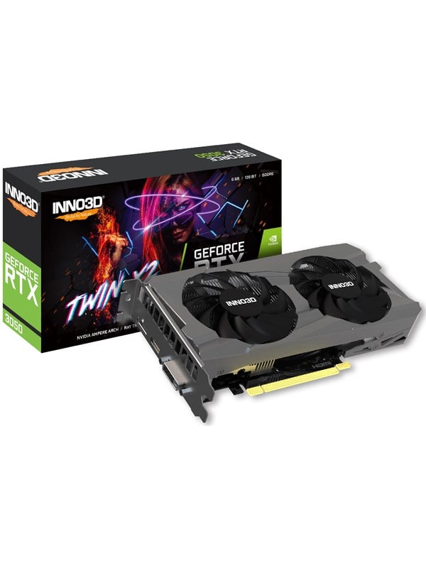 Inno3D GeForce RTX 3050 Twin X2 - 6GB GDDR6 RAM - Grafikkort