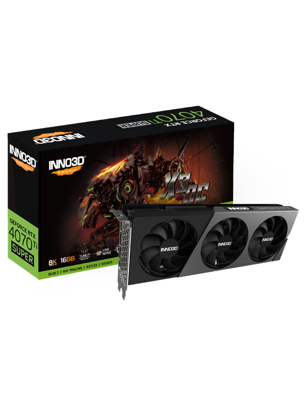 Inno3D GeForce RTX 4070 Ti SUPER X3 OC - 16GB GDDR6X RAM - Grafikkort