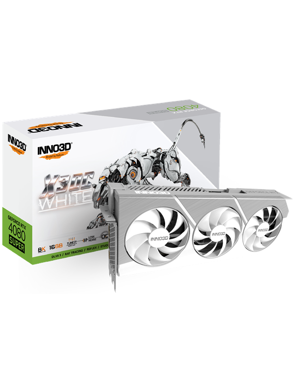 Inno3D GeForce RTX 4080 SUPER X3 OC White - 16GB GDDR6X RAM - Grafikkort