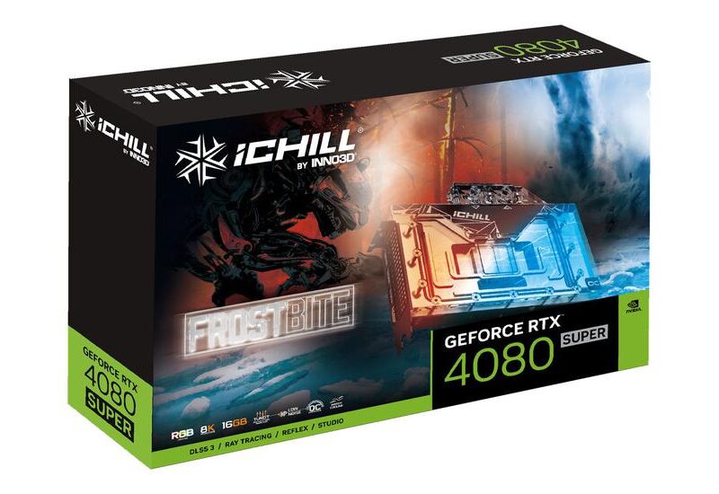 Inno3D iChiLL GeForce RTX 4080 SUPER Frostbite Grafikkort - 16GB GDDR6X - PCI Express 4.0 x16