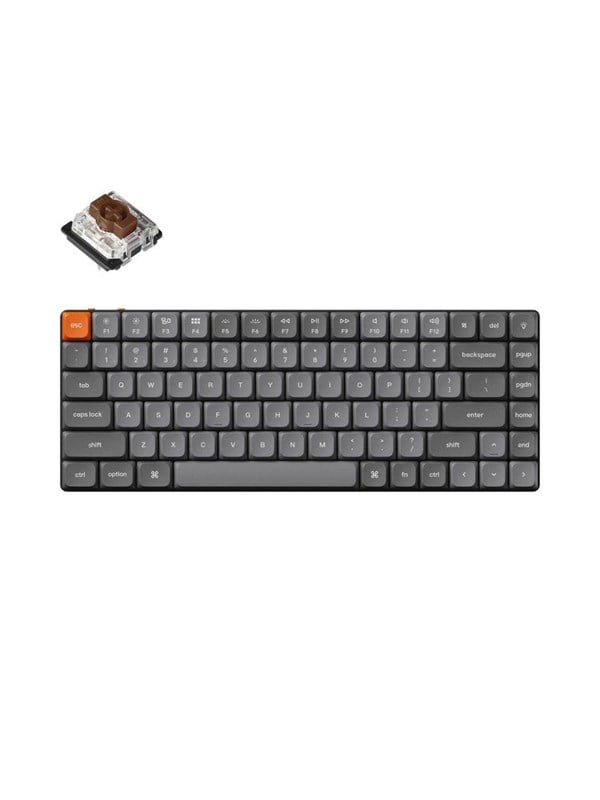 Keychron K3 Max QMK/VIA Wireless RGB Hot Swap Low Profile Brown - Gaming Tastatur - Uden Numpad - Nordisk - Sort