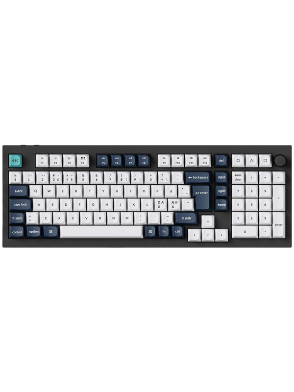 Keychron Q5 MAX 96% Knob Wireless Tri-Mode QMK/VIA - Gateron Jupiter Brown - ND - Gaming Tastatur - Nordisk - Sort