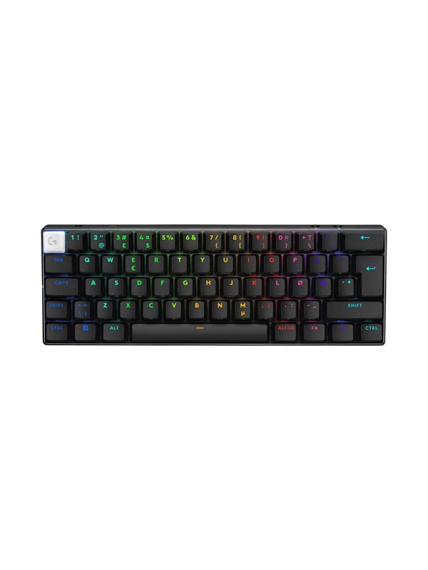 Logitech G PRO X 60 LIGHTSPEED - Gaming Tastatur - Uden Numpad - Nordisk - Sort