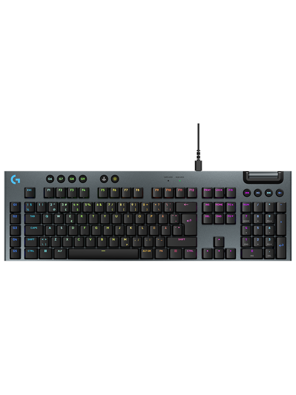 Logitech G915 X Corded - Tactile - Gaming Tastatur - Nordisk - Sort