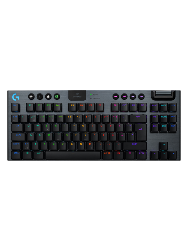 Logitech G915 X LIGHTSPEED TKL - Linear - 80 % (TKL) - Gaming Tastatur - Uden Numpad - Nordisk - Sort