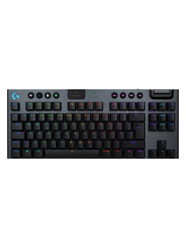 Logitech G915 X LIGHTSPEED TKL - Tactile - 80 % (TKL) - Gaming Tastatur - Uden Numpad - Nordisk - Sort