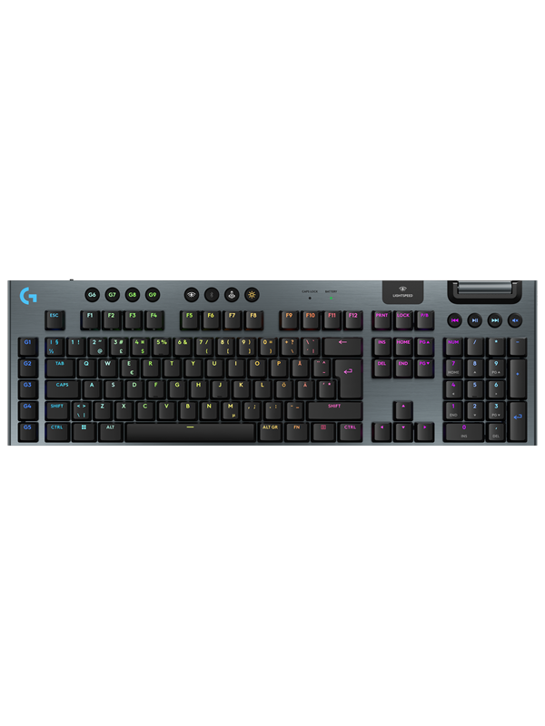 Logitech G915 X LIGHTSPEED - Tactile - 100% - Gaming Tastatur - Nordisk - Sort