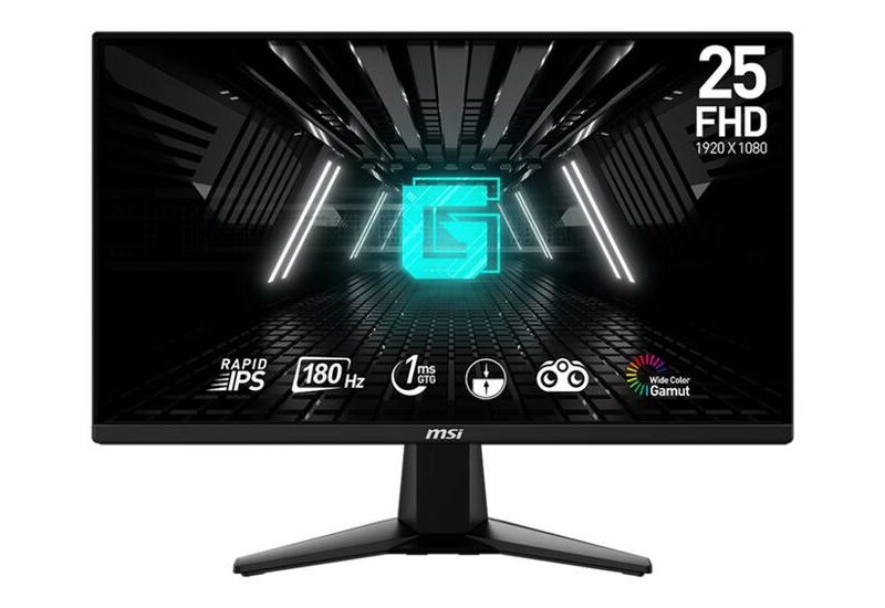 MSI G255F skærm - 25" - AMD Adaptive-Sync - Fast IPS - 1ms - Full HD 1920x1080 ved 180Hz