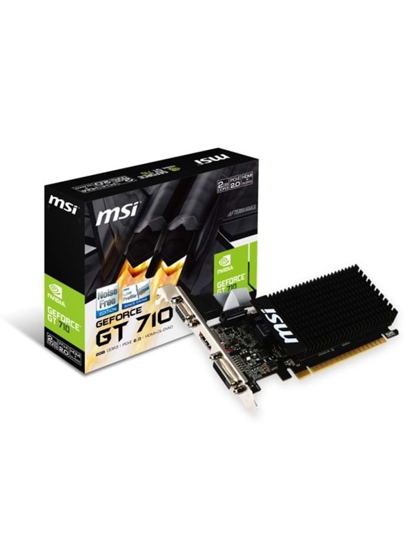 MSI GeForce GT 710 Silent - 2GB GDDR3 RAM - Grafikkort