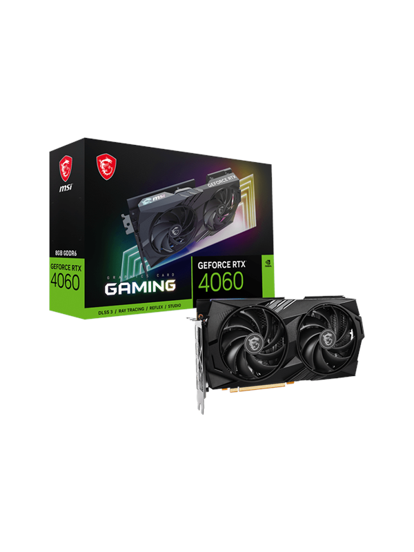 MSI GeForce RTX 4060 GAMING - 8GB GDDR6 RAM - Grafikkort