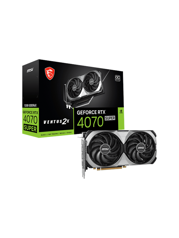 MSI GeForce RTX 4070 SUPER VENTUS 2X OC - 12GB GDDR6X RAM - Grafikkort