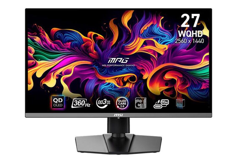 MSI MPG 271QRX QD-OLED skærm - 26.5" - 0,03ms - WQHD 2560x1440 ved 360Hz