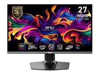 MSI MPG 271QRXDE QD-OLED - OLED-monitor - gaming - 26.5 - 2560 x 1440 WQHD @ 360 Hz - 1000 cd/m² - 1500000:1 - DisplayHDR 400 True Black - 0.03 ms - 2xHDMI, DisplayPort, USB-C - sort