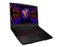 MSI Thin GF63 12UCX-1653NEU - Intel Core i5 - 12450H / op til 4.4 GHz - Win 11 Home - GF RTX 2050 - 8 GB RAM - 512 GB SSD NVMe - 15.6 1920 x 1080 (Full HD) @ 144 Hz - Ethernet, Fast Ethernet, Gigabit Ethernet, IEEE 802.11b, IEEE 802.11a, IEEE 802.11g, IEEE 802.11n, IEEE 802.11ac, Bluetooth 5.3, IEEE 802.11ax (Wi-Fi 6) - Wi-Fi 6, Bluetooth - sort