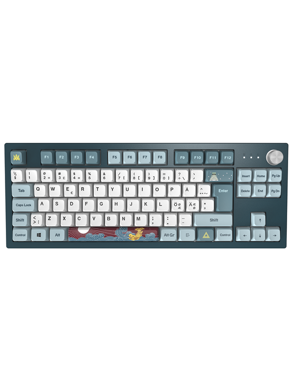 Montech MKey TKL Freedom - Gateron G Pro 2.0 Yellow - Gaming Tastatur - Uden Numpad - Nordisk - Blå