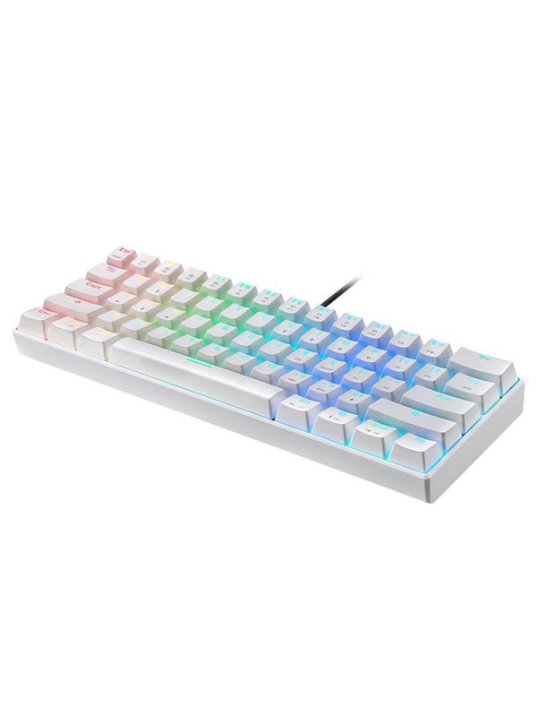 Motospeed Mechanical gaming keyboard CK61 RGB (white) - Gaming Tastatur - Hvid