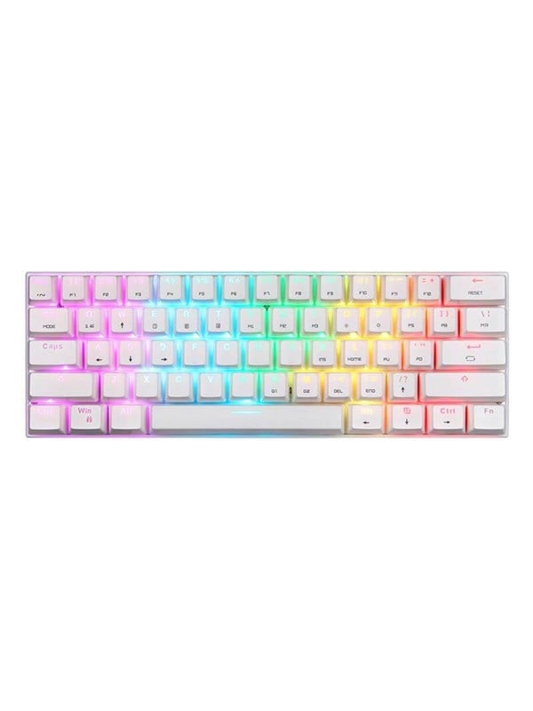 Motospeed Wireless mechanical keyboard SK62 White (blue switch) - Gaming Tastatur - Hvid