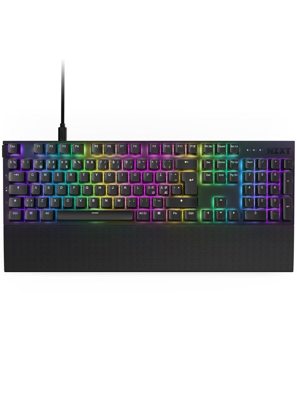 NZXT Function 2 Full Size - Optical Switch - Gaming Tastatur - Nordisk - Sort