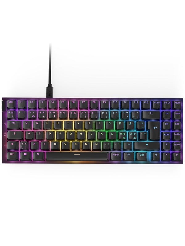 NZXT Function 2 MiniTKL - Optical Switch - Gaming Tastatur - Uden Numpad - Nordisk - Sort