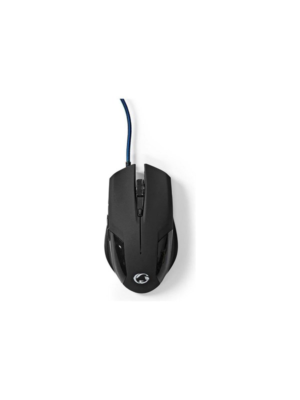 Nedis Gaming - mouse - USB - black - Mus - Optisk - 6 knapper - Sort