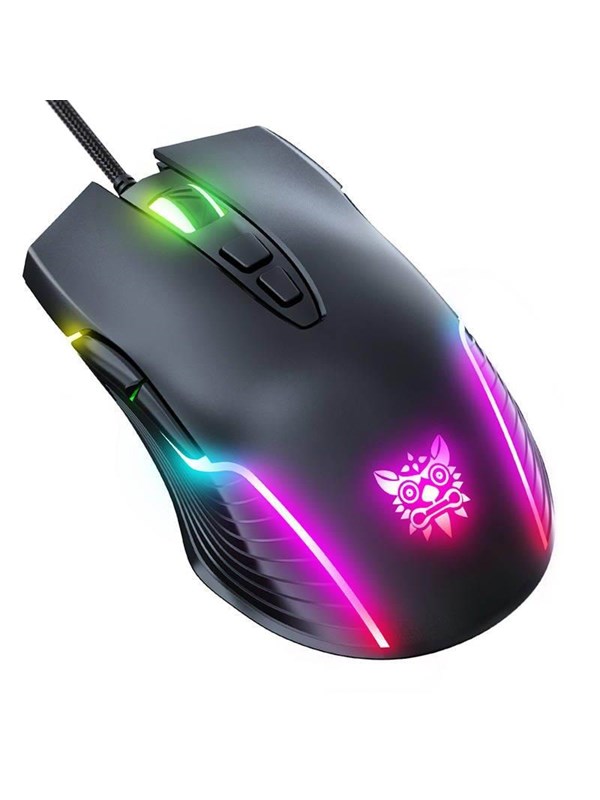 ONIKUMA CW905 gaming mouse black - Gaming Mus - 7 knapper - Sort med RGB lys