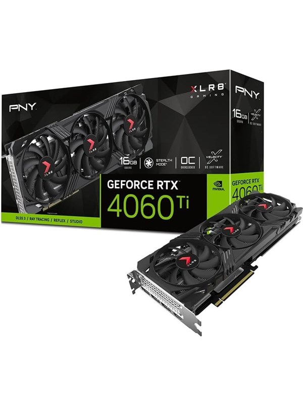 PNY GeForce RTX 4060 Ti VERTO EPIC-X RGB Triple Fan - 16GB GDDR6 RAM - Grafikkort