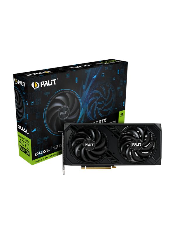 Palit GeForce RTX 4070 SUPER DUAL - 12GB GDDR6X RAM - Grafikkort