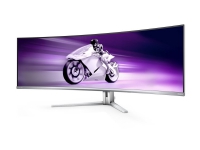 Philips Evnia 8000 49M2C8900L - OLED-monitor - gaming - kurvet - 49 (48.9 til at se) - 5120 x 1440 Dual Quad HD @ 144 Hz - 1000 cd/m² - 1000000:1 - DisplayHDR 400 True Black - 0.03 ms - 2xHDMI, DisplayPort, USB-C - højttalere med subwoofer - hvid