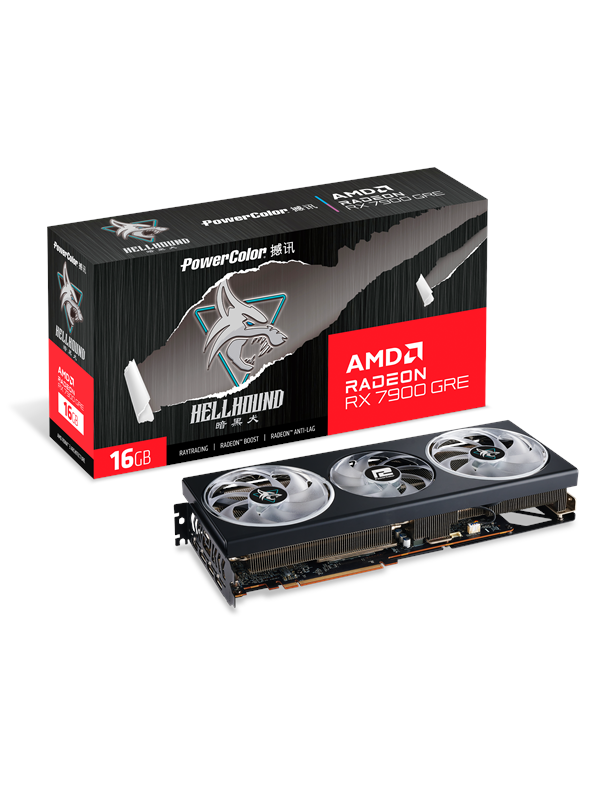 PowerColor Radeon RX 7900 GRE Hellhound OC - 16GB GDDR6 RAM - Grafikkort